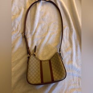 Nine West Brown and Cream Crossbody Bag